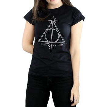 Abbigliamento Donna T-shirts a maniche lunghe Harry Potter BI1256 Nero