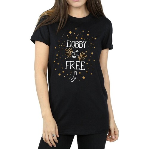 Abbigliamento Donna T-shirts a maniche lunghe Harry Potter Dobby Is Free Nero