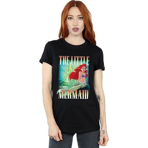 Abbigliamento Donna T-shirts a maniche lunghe The Little Mermaid BI1278 Nero