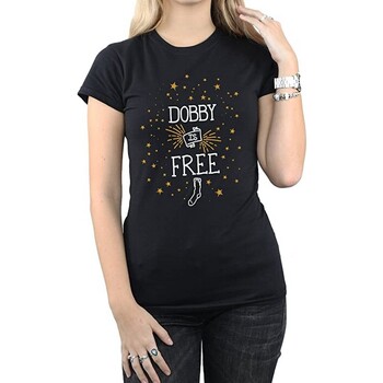 Abbigliamento Donna T-shirts a maniche lunghe Harry Potter Dobby Is Free Nero
