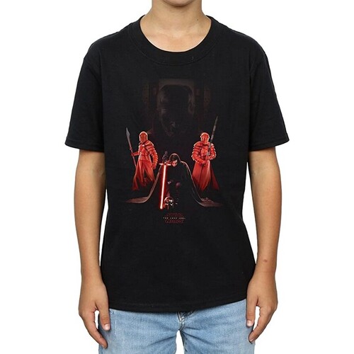 Abbigliamento Bambino T-shirt maniche corte Star Wars: The Last Jedi Kneeling Nero