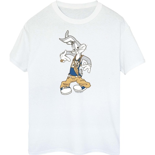 Abbigliamento Uomo T-shirts a maniche lunghe Dessins Animés Rapper Bianco