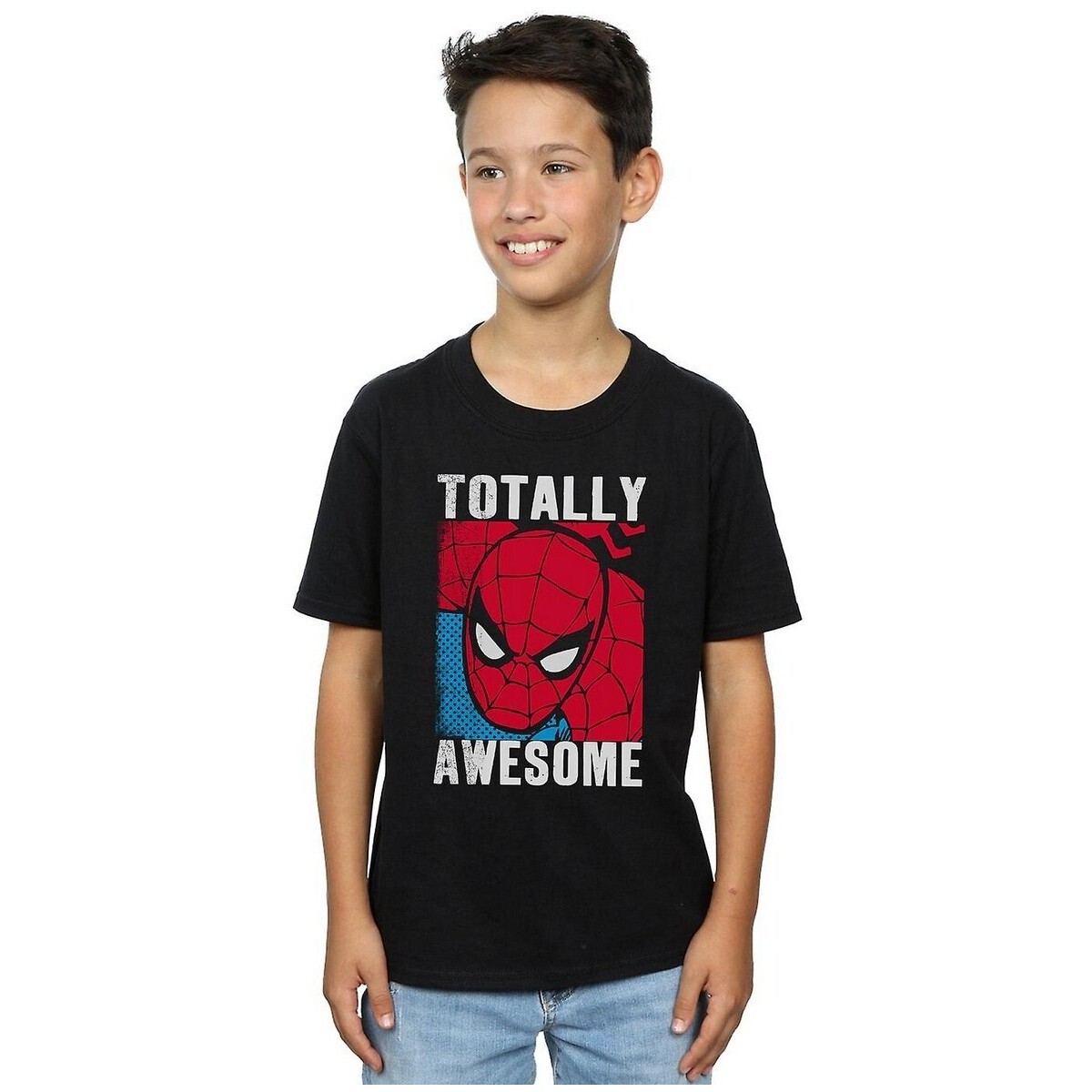 Abbigliamento Bambino T-shirt maniche corte Marvel Totally Awesome Nero