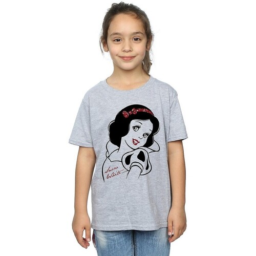Abbigliamento Bambina T-shirts a maniche lunghe Snow White And The Seven Dwarfs BI1310 Grigio