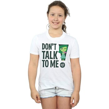 Abbigliamento Bambina T-shirts a maniche lunghe Inside Out Don't Talk To Me Bianco