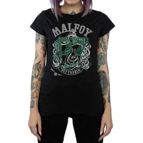 Abbigliamento Donna T-shirts a maniche lunghe Harry Potter Malfoy Nero