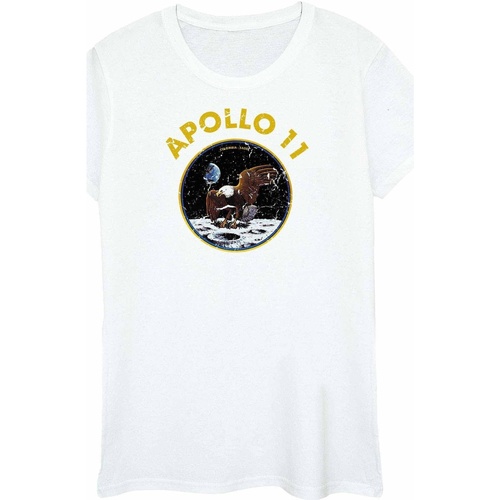 Abbigliamento Uomo T-shirts a maniche lunghe Nasa Classic Apollo 11 Bianco