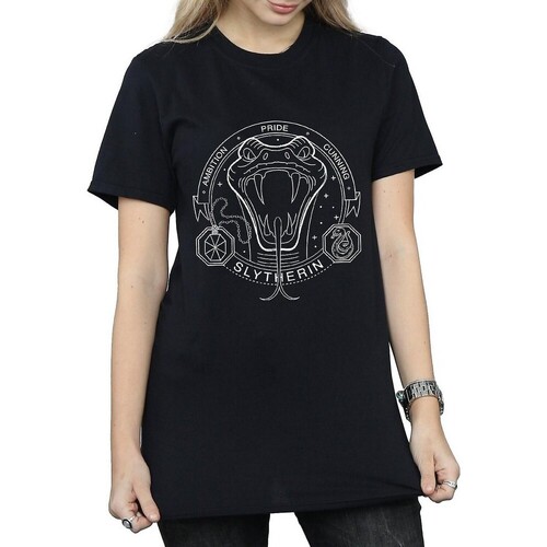 Abbigliamento Donna T-shirts a maniche lunghe Harry Potter BI1386 Nero