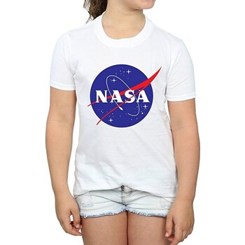 Abbigliamento Bambina T-shirts a maniche lunghe Nasa Insignia Bianco