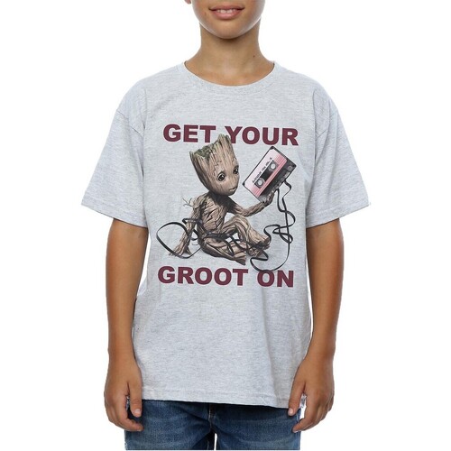 Abbigliamento Bambino T-shirt maniche corte Guardians Of The Galaxy Get Your Groot On Grigio
