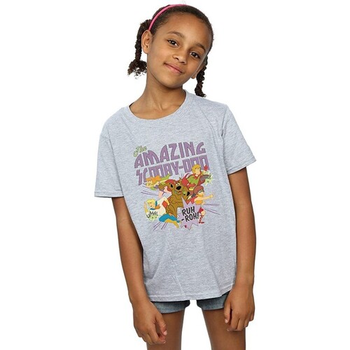 Abbigliamento Bambina T-shirts a maniche lunghe Scooby Doo The Amazing Scooby Grigio