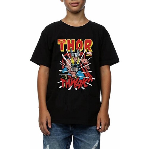 Abbigliamento Bambino T-shirt maniche corte Thor Thwak Nero