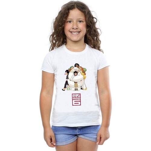 Abbigliamento Bambina T-shirts a maniche lunghe Big Hero 6 BI1462 Bianco