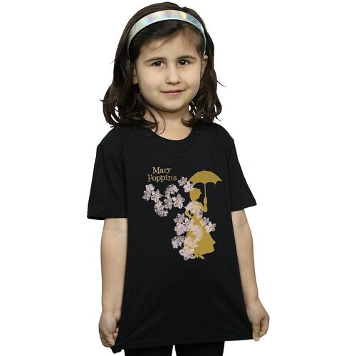 Abbigliamento Bambina T-shirts a maniche lunghe Mary Poppins BI1470 Nero