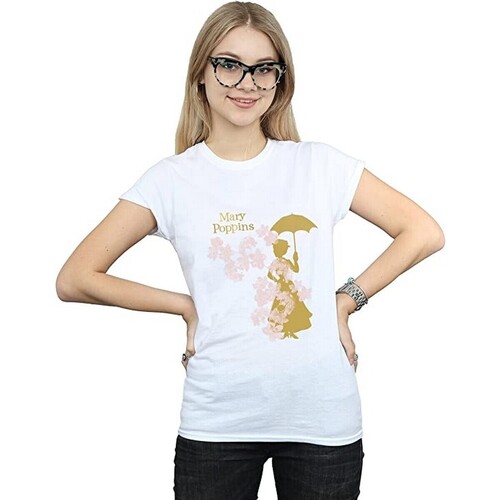 Abbigliamento Donna T-shirts a maniche lunghe Mary Poppins BI1475 Bianco