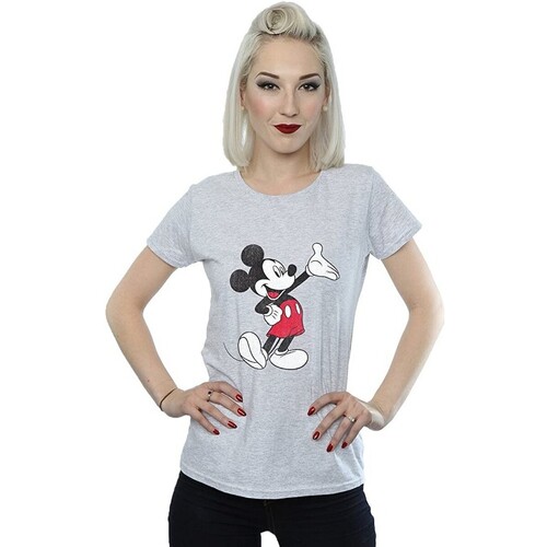 Abbigliamento Donna T-shirts a maniche lunghe Disney Traditional Wave Grigio