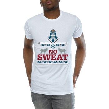 Abbigliamento Uomo T-shirts a maniche lunghe Disney No Sweat Bianco