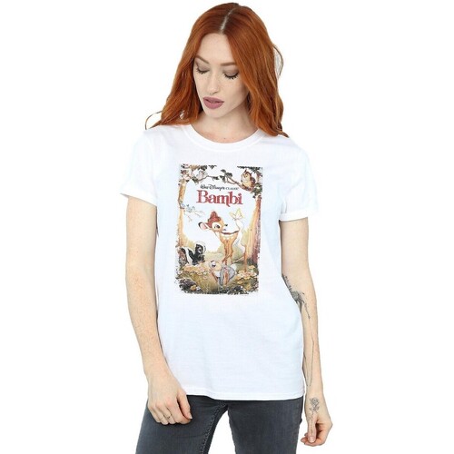 Abbigliamento Donna T-shirts a maniche lunghe Bambi BI1549 Bianco