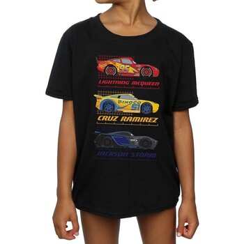 Abbigliamento Bambina T-shirts a maniche lunghe Dessins Animés Racer Profile Nero