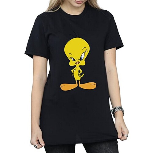 Abbigliamento Donna T-shirts a maniche lunghe Dessins Animés Angry Nero