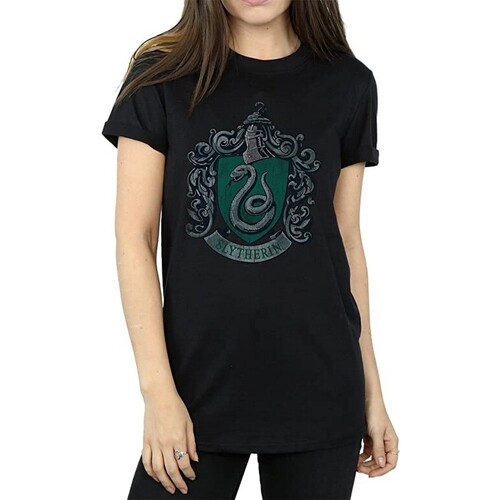 Abbigliamento Donna T-shirts a maniche lunghe Harry Potter BI1618 Nero