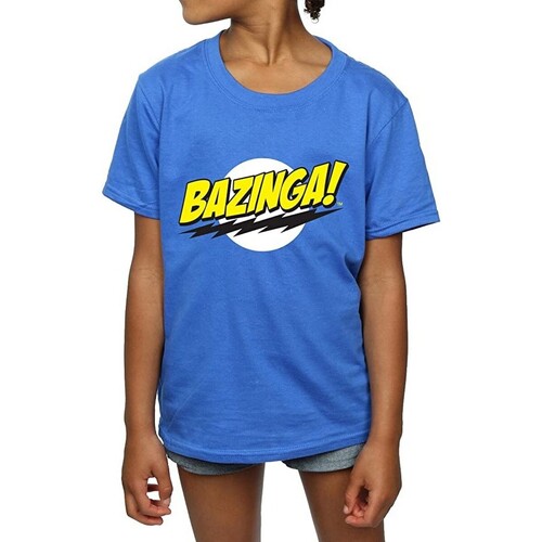 Abbigliamento Bambina T-shirts a maniche lunghe The Big Bang Theory Bazinga Blu