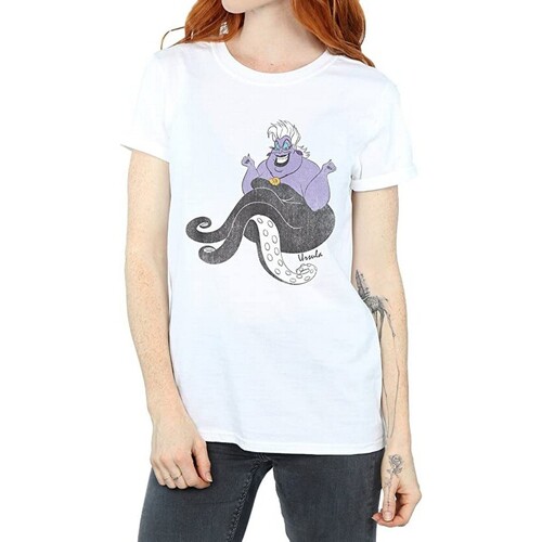 Abbigliamento Donna T-shirts a maniche lunghe The Little Mermaid BI1656 Bianco
