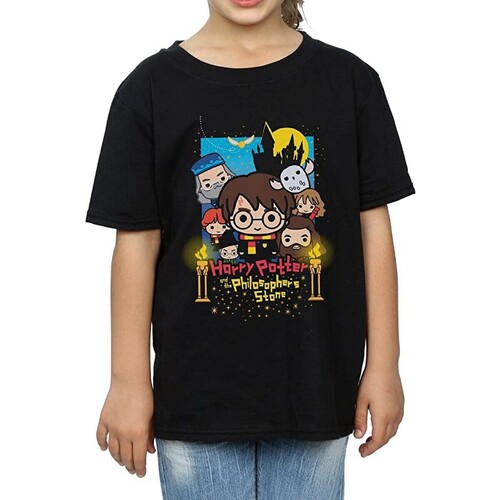 Abbigliamento Bambina T-shirts a maniche lunghe Harry Potter And The Philosopher BI1670 Nero