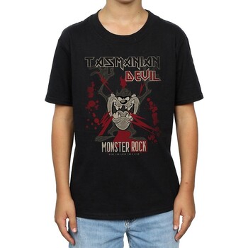 Abbigliamento Bambino T-shirt maniche corte Dessins Animés Monster Rock Nero