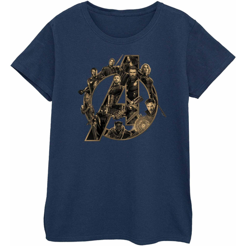 Abbigliamento Donna T-shirts a maniche lunghe Avengers Infinity War BI2162 Blu