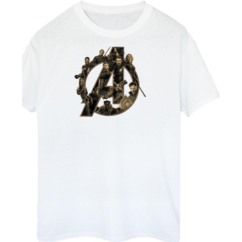 Abbigliamento Donna T-shirts a maniche lunghe Avengers Infinity War  Bianco