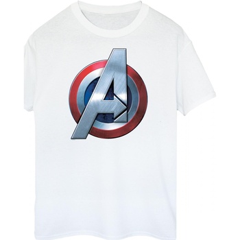 Abbigliamento Donna T-shirts a maniche lunghe Avengers BI333 Bianco