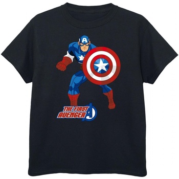 Abbigliamento Bambino T-shirt maniche corte Captain America The First Avenger Nero