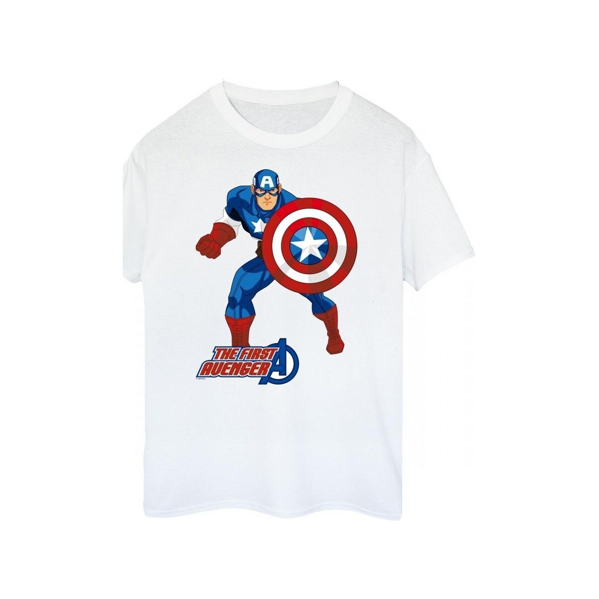 Abbigliamento Donna T-shirts a maniche lunghe Captain America The First Avenger Bianco