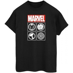 Abbigliamento Uomo T-shirts a maniche lunghe Avengers BI369 Nero