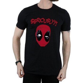 Abbigliamento T-shirts a maniche lunghe Deadpool Seriously Nero