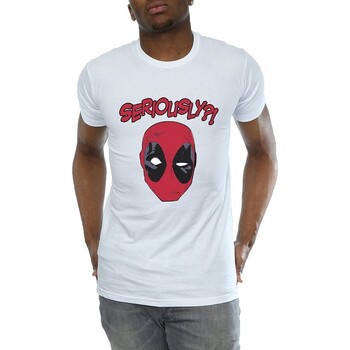 Abbigliamento T-shirts a maniche lunghe Deadpool Seriously Bianco