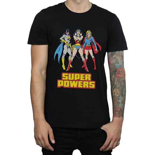 Abbigliamento Uomo T-shirts a maniche lunghe Dc Super Hero Girls Super Power Nero