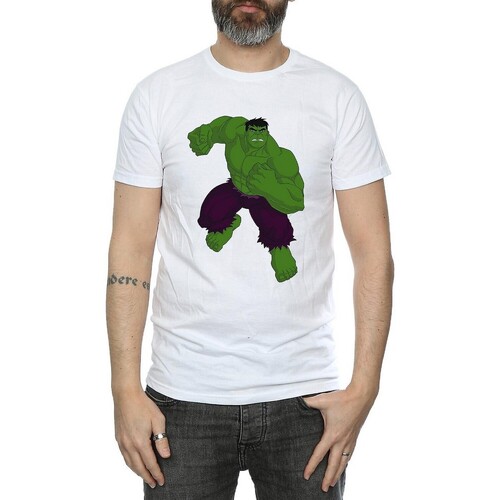 Abbigliamento Uomo T-shirts a maniche lunghe Hulk Simple Bianco