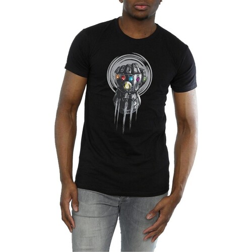 Abbigliamento Uomo T-shirts a maniche lunghe Avengers Infinity War BI441 Nero