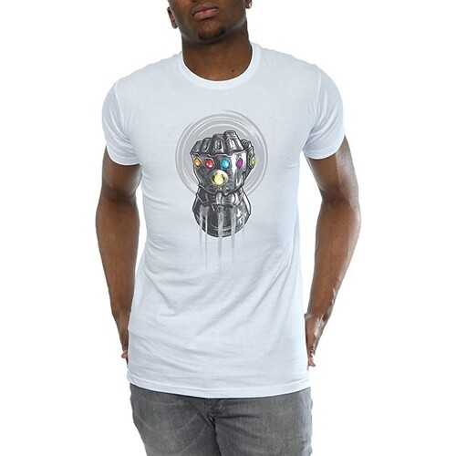 Abbigliamento Uomo T-shirts a maniche lunghe Avengers Infinity War BI441 Bianco