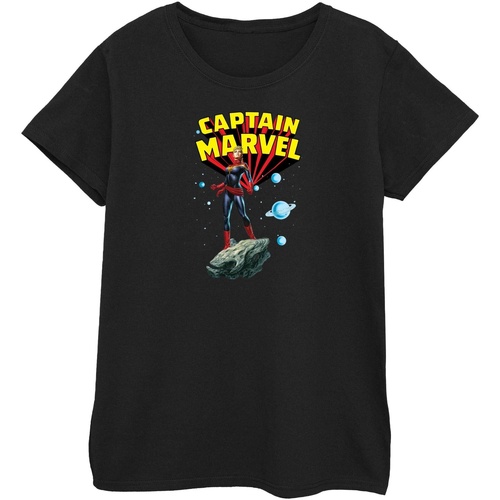 Abbigliamento Donna T-shirts a maniche lunghe Captain Marvel BI456 Nero