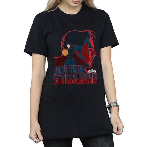 Abbigliamento Donna T-shirts a maniche lunghe Avengers Infinity War BI489 Nero