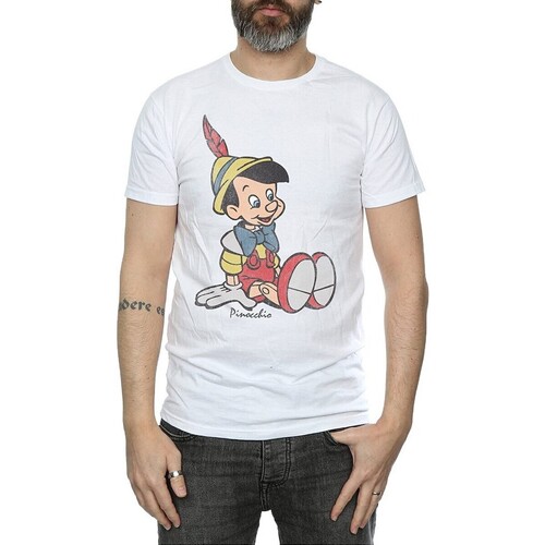 Abbigliamento Uomo T-shirts a maniche lunghe Pinocchio  Bianco