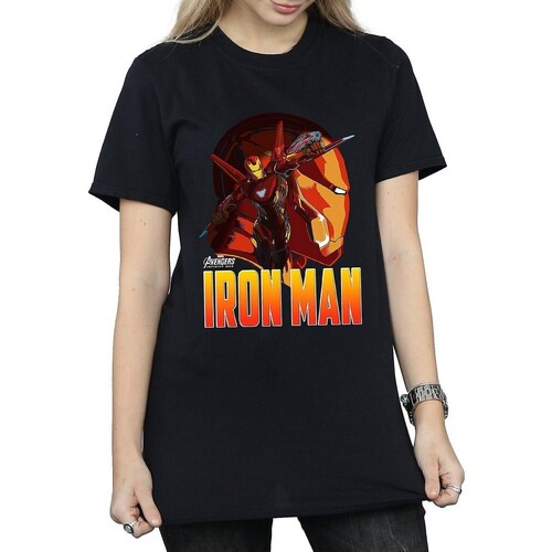 Abbigliamento Donna T-shirts a maniche lunghe Avengers Infinity War BI494 Nero
