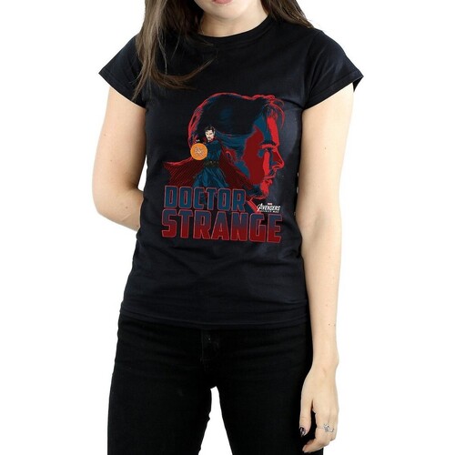 Abbigliamento Donna T-shirts a maniche lunghe Avengers Infinity War BI495 Nero