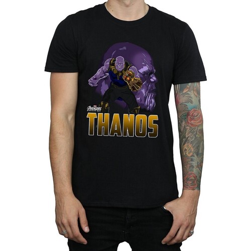 Abbigliamento Uomo T-shirts a maniche lunghe Avengers Infinity War BI498 Nero