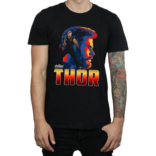 Abbigliamento Uomo T-shirts a maniche lunghe Avengers Infinity War BI536 Nero