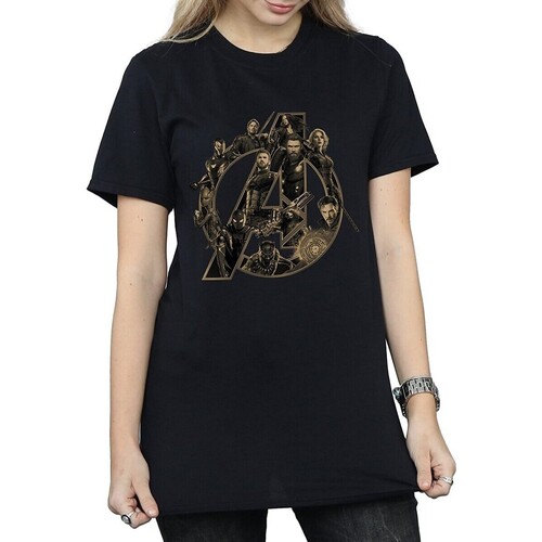 Abbigliamento Donna T-shirts a maniche lunghe Avengers Infinity War BI550 Nero