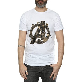 Abbigliamento Uomo T-shirts a maniche lunghe Avengers Infinity War  Bianco